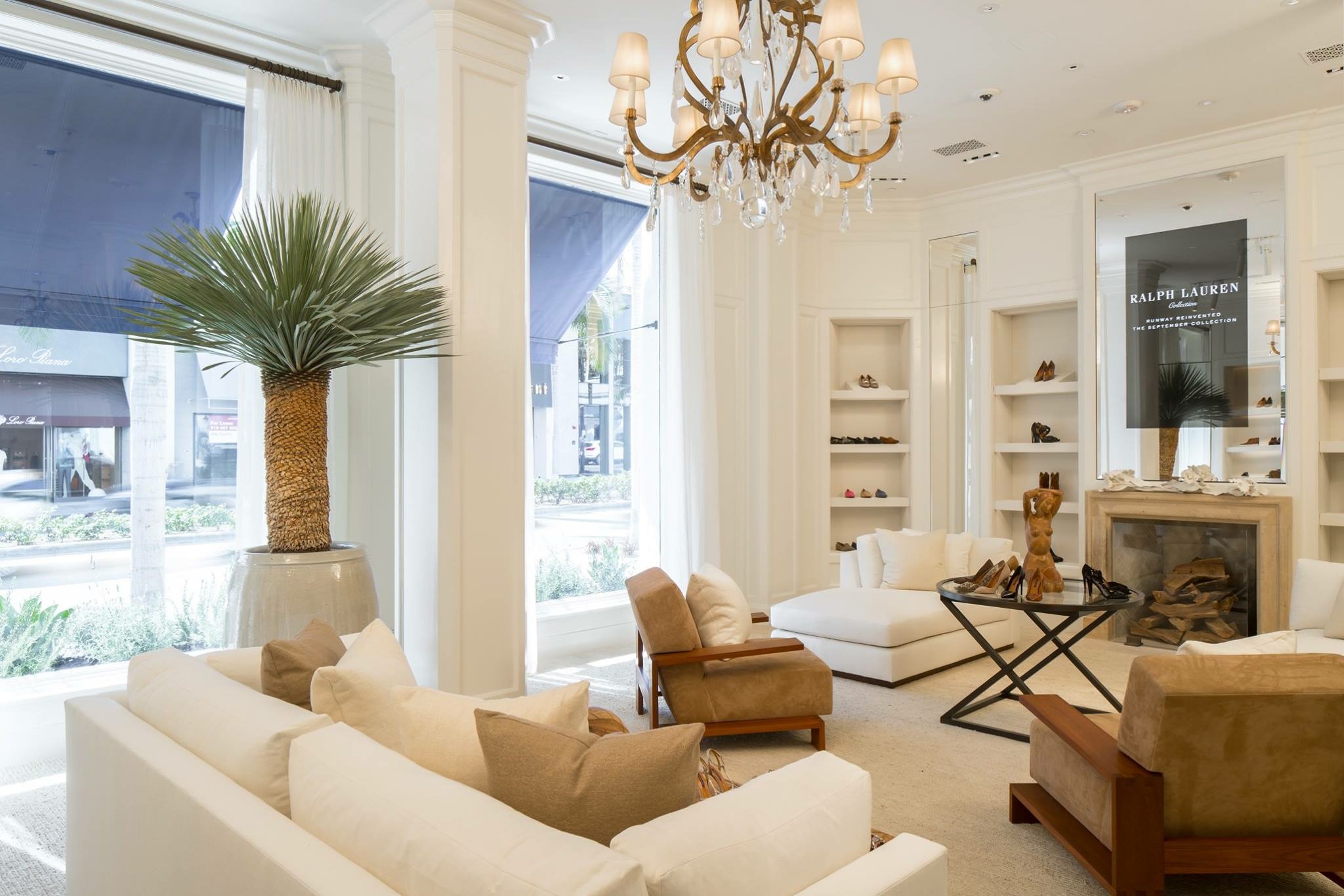 Ralph Lauren Rodeo drive entrance. My living room look (on a much smaller  and poorer scale)